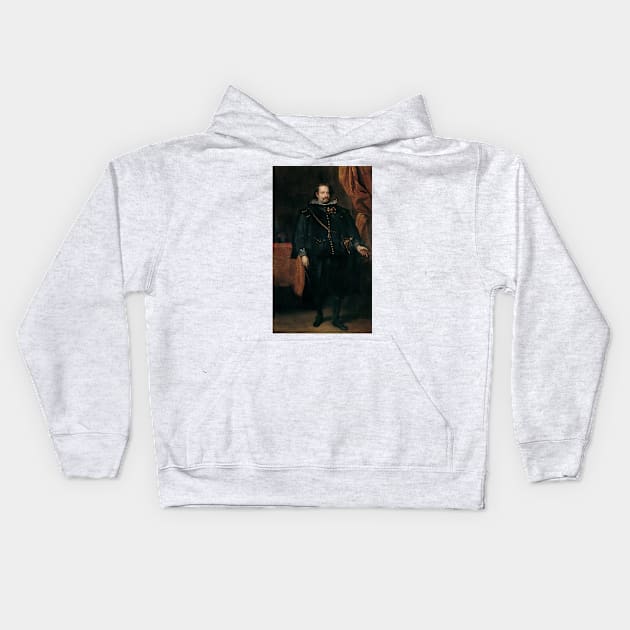 Diego de Mexia, Marquess of Leganes by Anthony van Dyck Kids Hoodie by Classic Art Stall